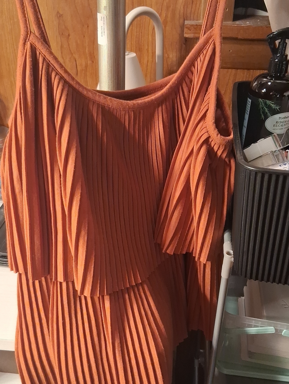 Forever 21 Rust-Toned Pleated Tank